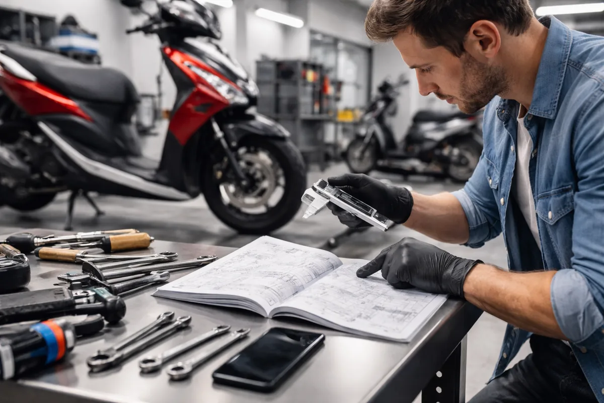 Comment interpréter les données techniques pour l'entretien d'une moto ou d'un scooter